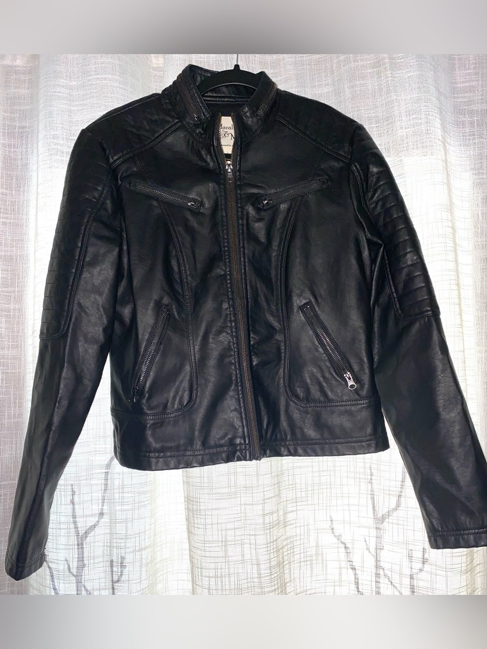 Maralyn & Me Black Faux Leather Jacket